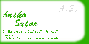 aniko safar business card